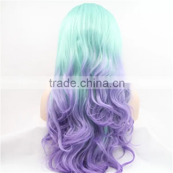 Fashion Beautiful Colorful Ombre Synthetic Hair Wig Lace Front Wig Quality Choice photo-3