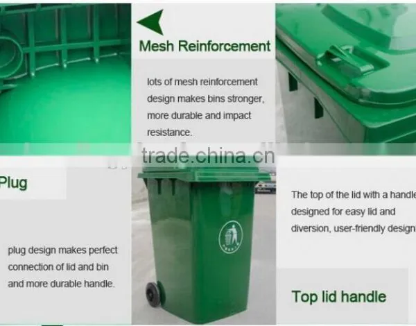 1100 Liter Street Trash Can With Wheel Customer Logo Wholesale Plastic Trash Cans photo-6