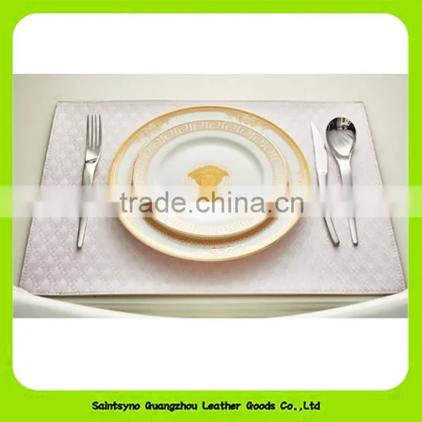 16020 Western Style Waterproof Resistant Top Quality Leather Food Dish/Coffee/Cup Mat Coaster photo-3