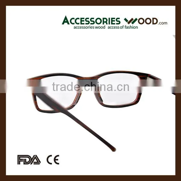 Vintage Style Wood Eyewear Wholesale Clear Glasses Wooden RX Glasses for Student photo-4