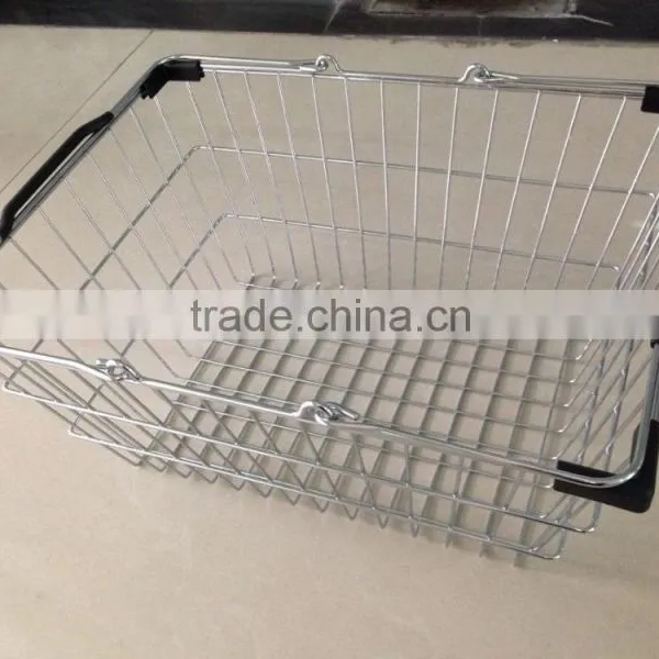 400mm*300mm*190mm Supermarket Metal Hand Basket Shopping Baskets photo-4