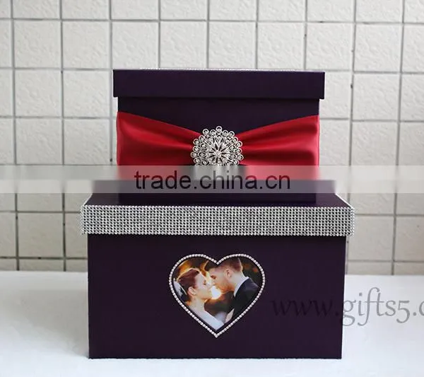 Specail Wedding Post Box Wedding Card Box Wedding Money Box Wiht Photo Frame photo-2