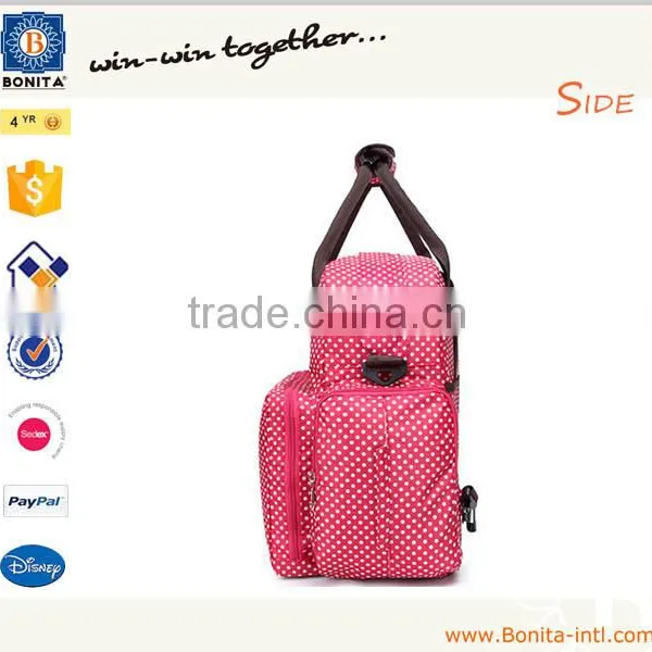2016 New Baby Love Pink Quilted Diaper Backpack Mummy Baby Travel Mother Bags photo-3