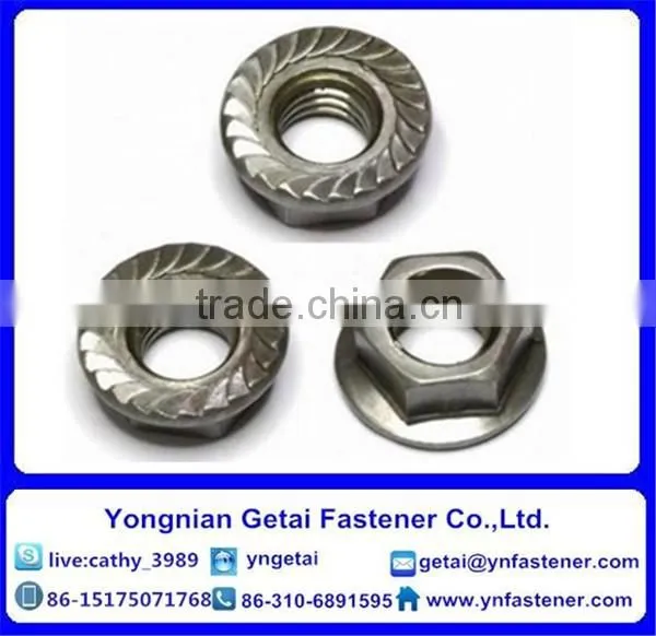 DIN6923 Hex Flange Nuts Serrated M6 Zinc Plated and Black photo-5