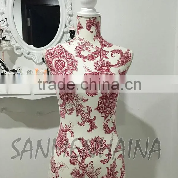 Red Flower Printing Elastic Fabric Female Mannequin photo-2