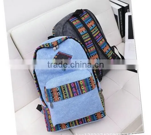 Dye Printed Cute Canvas Backpack photo-2