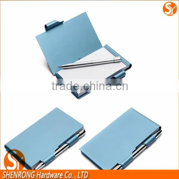 Christmas Gift Mini Notepad With Pen, Small Notepad With Pen, Metal Notepad With Pen photo-2