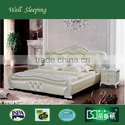 French Style Top Grade Bed Solid Wood Bed for Bedroom Furniture C19#