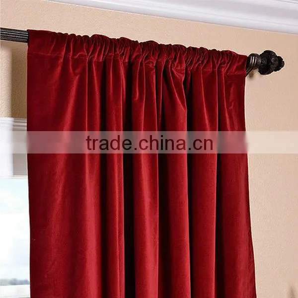 High-Grade Velvet Permanent Flame Retardant Curtain Fabric Without MOQ