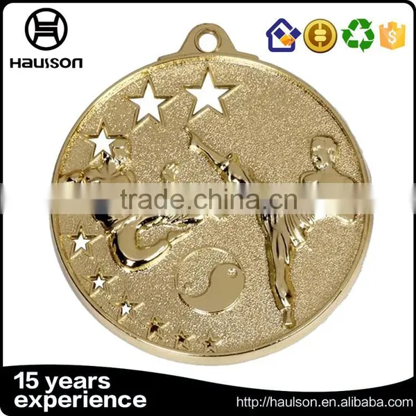 Personalized Custom Hollow Out Casting Embossed Iron Zinc Alloy Antique Gold Brass Plated Football WW2 Sport Medal With Ribbon photo-5