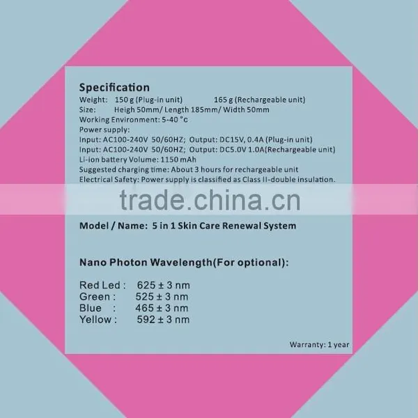 5 in 1 Skin Renewal Ultrasound Photon Ion Vibrating Beauty Machine photo-5