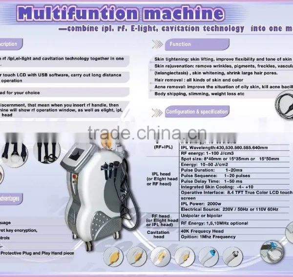 Redness Removal E Light 10MHz Ipl Rf System Skin Rejuvenation photo-2
