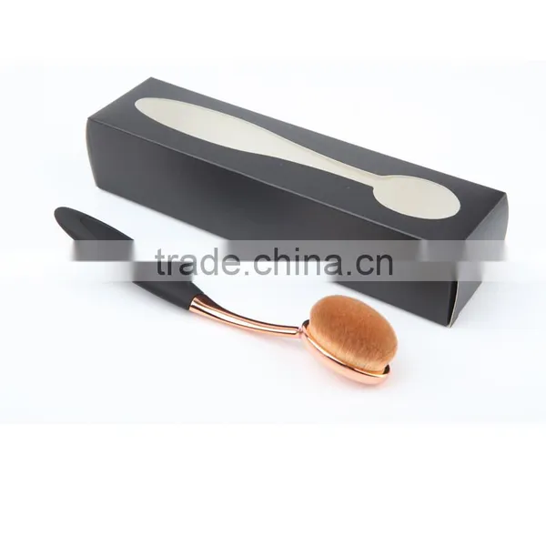 Black Packing Plastic Nylon Oval 6 Brush Soft Hair Best Quality Makeup Brush photo-3