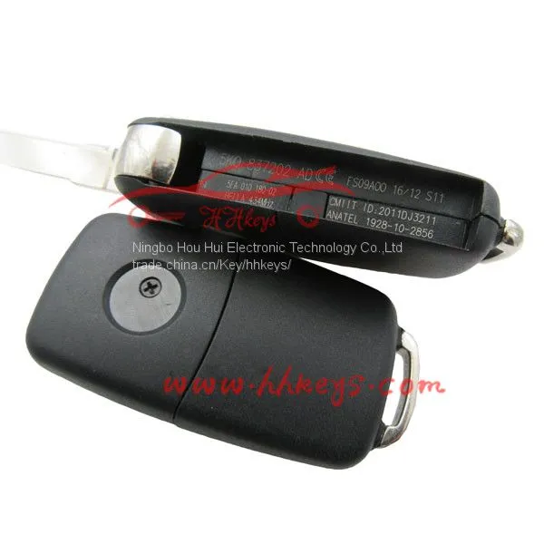 VW Remote Key Flip Key Shell 3 Button VW Key(with Screw, Words on the Side) photo-2