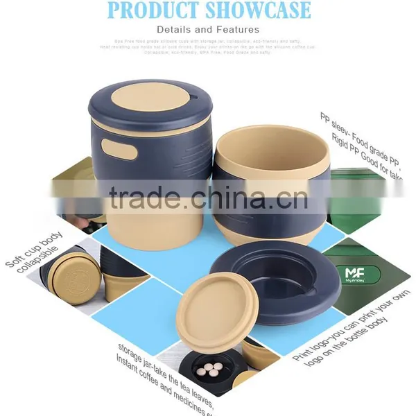 Portable Foldable Coffee Mugse Traveling Mugs Tazas Tea Cup Silicone Coffee Mugs photo-4