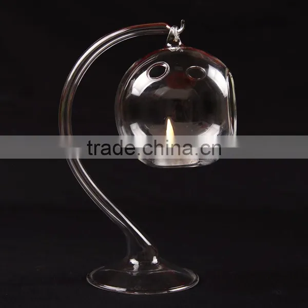Hanging Glass Ball Candle Holder With Glass Holder photo-5