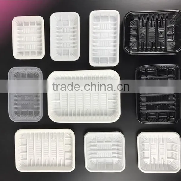 PP Material Square Plastic Trays Disposable for Fresh Food Packaging photo-6