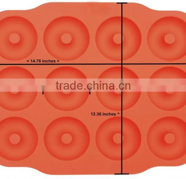 12 Cavity Silicone Donut Mold, Silicone Donut Pan photo-5