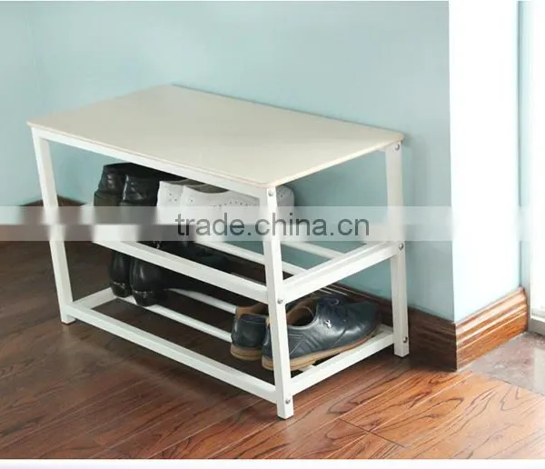 VIVINATURE Micro Fabric Shoe Rack Storage Organizer and Hallway Bench photo-3
