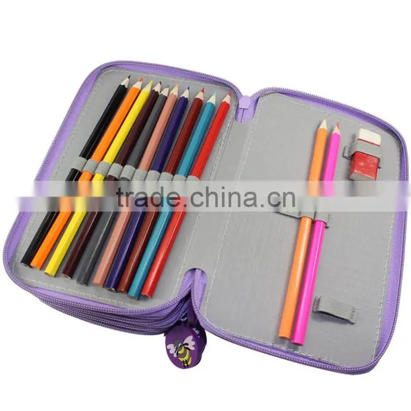Factory Wholesale Anti Compression Zippered 72 Slots Colored Pencil Pouch photo-5