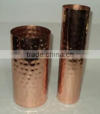 Decorative Metal Vase Brass/Copper 6 Inch Height Rose Copper and Gold Color photo-2