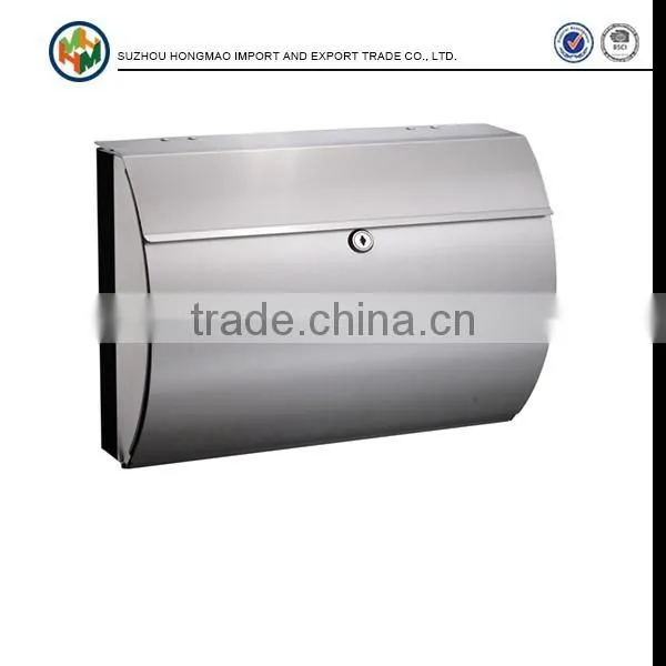 Stainless Steel Mailbox With Newspaper Holder photo-5