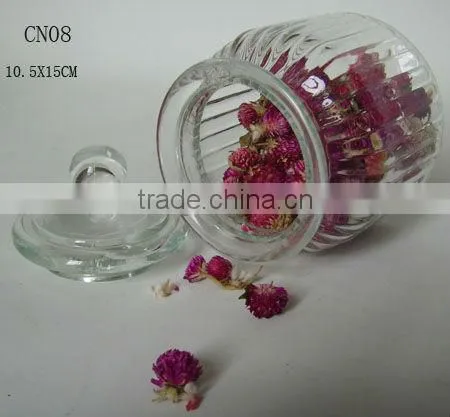 Home Storage Goods Sealed Glass Cookie Canister With Dome Glass Lid photo-2