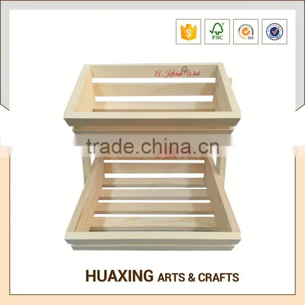 Home Decration Solid Wood Wooden Fruit Basket photo-4