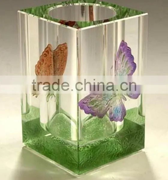 Handmade Crystal Pen Holder for Office Gift photo-4