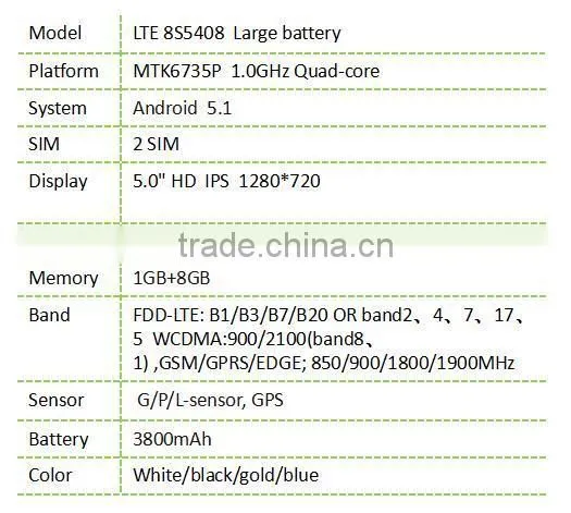 LTE8S5408 5.0" High End Mobile Phone Wholesale photo-2