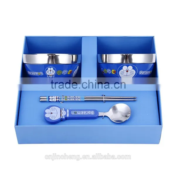 Factory Price Top Quality Hot Sale Cartoon Bowl Chopsticks Spoon Fork Gift Cutlery Set photo-4