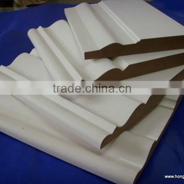Inner Primed FJ Wood Building Architrave Moldings Base Board