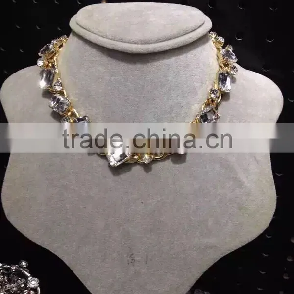 New Design Big Brand Latest Design Crystal Beads Collar Necklace Jewelry for Women photo-2