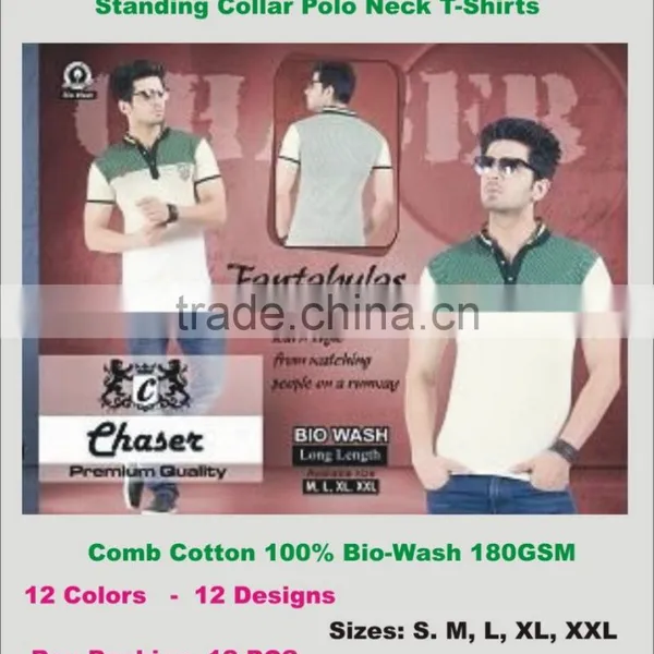 Polo T-Shirts With Standing Collar photo-3