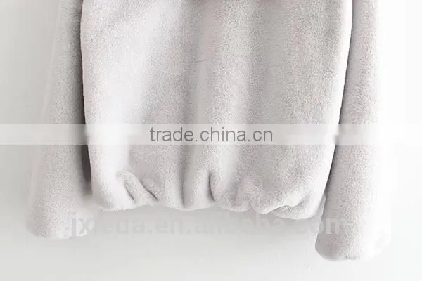 100%cotton Thick Warm Pullover Hoodie With Scarf photo-4
