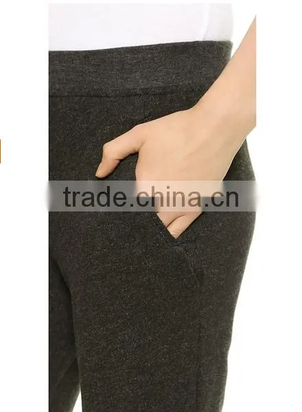 Wholesale Hemp Gray and Custom Color 100% Cotton Spring Pants for Women Long Pant Woman Sport Trousers photo-5