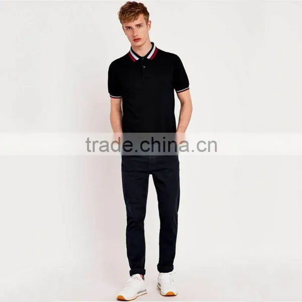 Men's Slim Fit Colorful Collar Fashion Polo Shirt,polo Shirt Different Colors photo-3