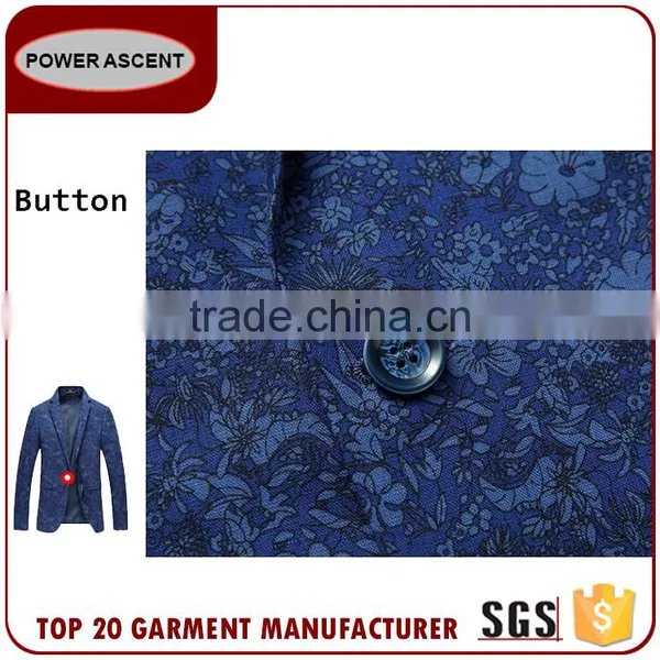 Wholesale Fashion Men'S Printed Suit Polyester Jacket Blzer Made In China photo-6