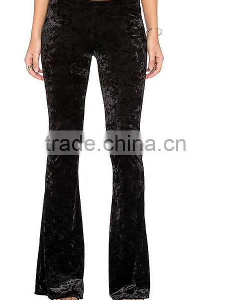 4541 Runwaylover Ladies AU Sexy Velvet Flare Pants photo-2