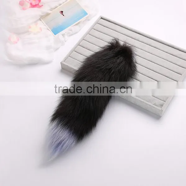 New Fox Fur Fur Imports 40cm Real Hair Fox Hair Tail Multi-color Color Bag Pendant Wholesale photo-5
