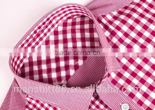 2017 Short Sleeve Gingham Shirts for Boys Youth photo-2