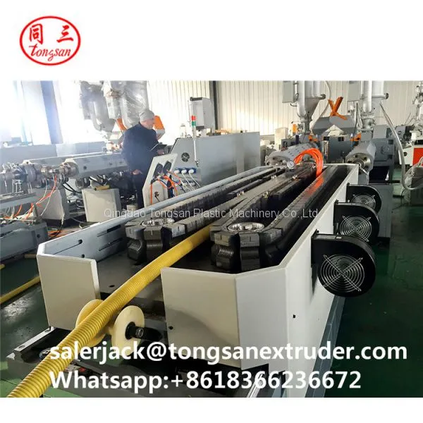 50-250mm HDPE PVC Double Wall Corrugated DWC Pipe Production Line photo-3