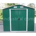 Green Apex Metal Garden Shed / Tools Storage Sheds With Color Steel Sheet