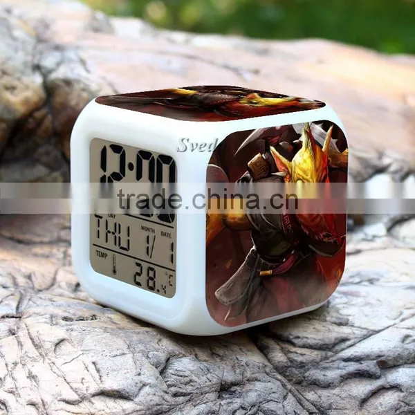 (Hot Games) Dota Character Clock,Led Calendar Alarm Clock, Digital Projector Led Alarm Clock photo-4