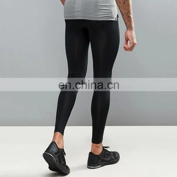 Mens Black Trainning Spandex Tight Legging photo-2