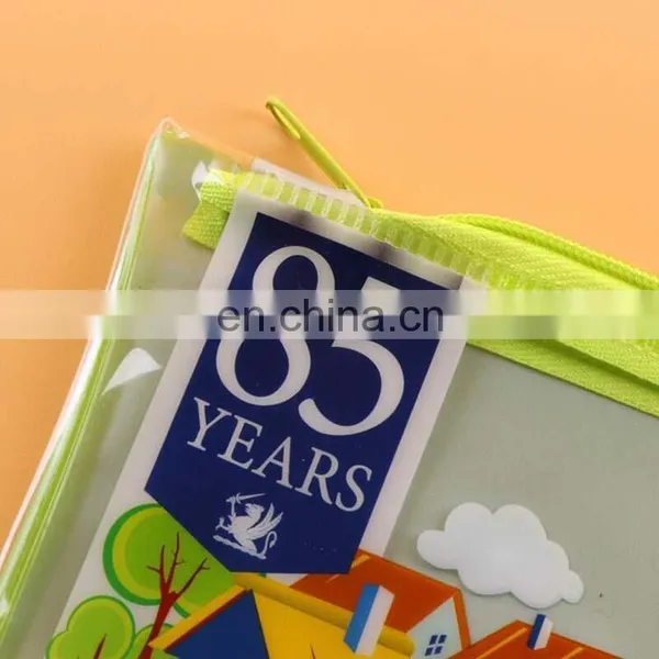 Hot Sale Cute Coloring Printing Pvc Zipper Bag for Pencil/pen Packing PVC Plastic Bag With Zipper photo-4