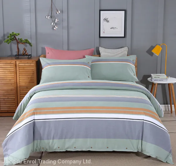 100% Cotton White Bed Sheet for Hotel and Dormitory Stripe and Simple photo-3