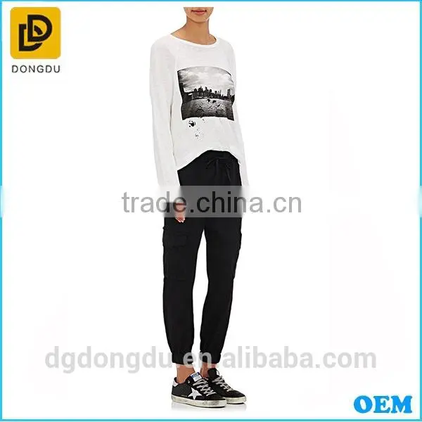 2016 Customized Wholesale Print T Shirt Fashion Casual Lady T Shirt photo-2