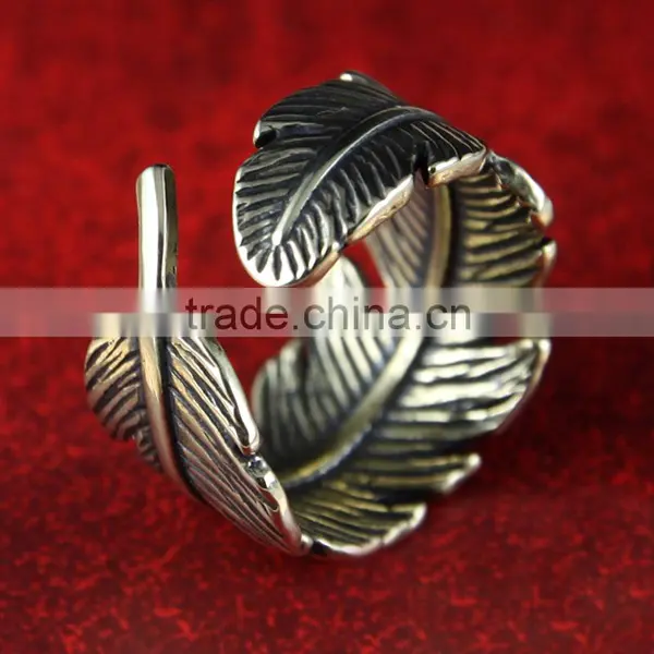 2016 Yiwu Lovely Fashion Silver Leaf Ring for Lover Gifts photo-2