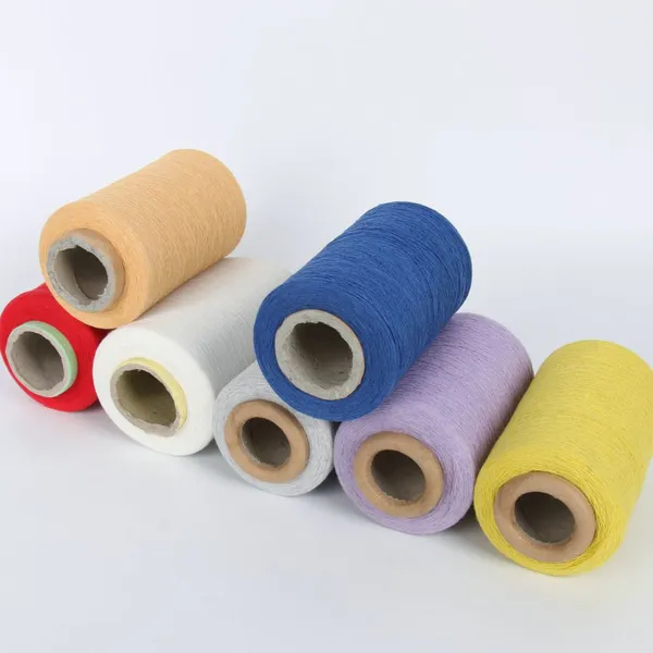 Cangnan Colored Yarn Manufacturer Wholesale Yarn Ne8s Count Multi-color Recycled Cotton Spinning Yarn for Weaving Fabric